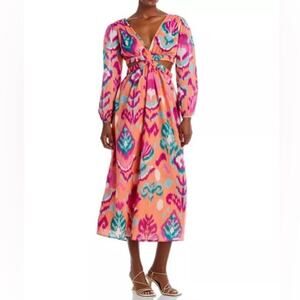Banjanan Camilla Ikat Floral Spice Midi dress multicolor - XL